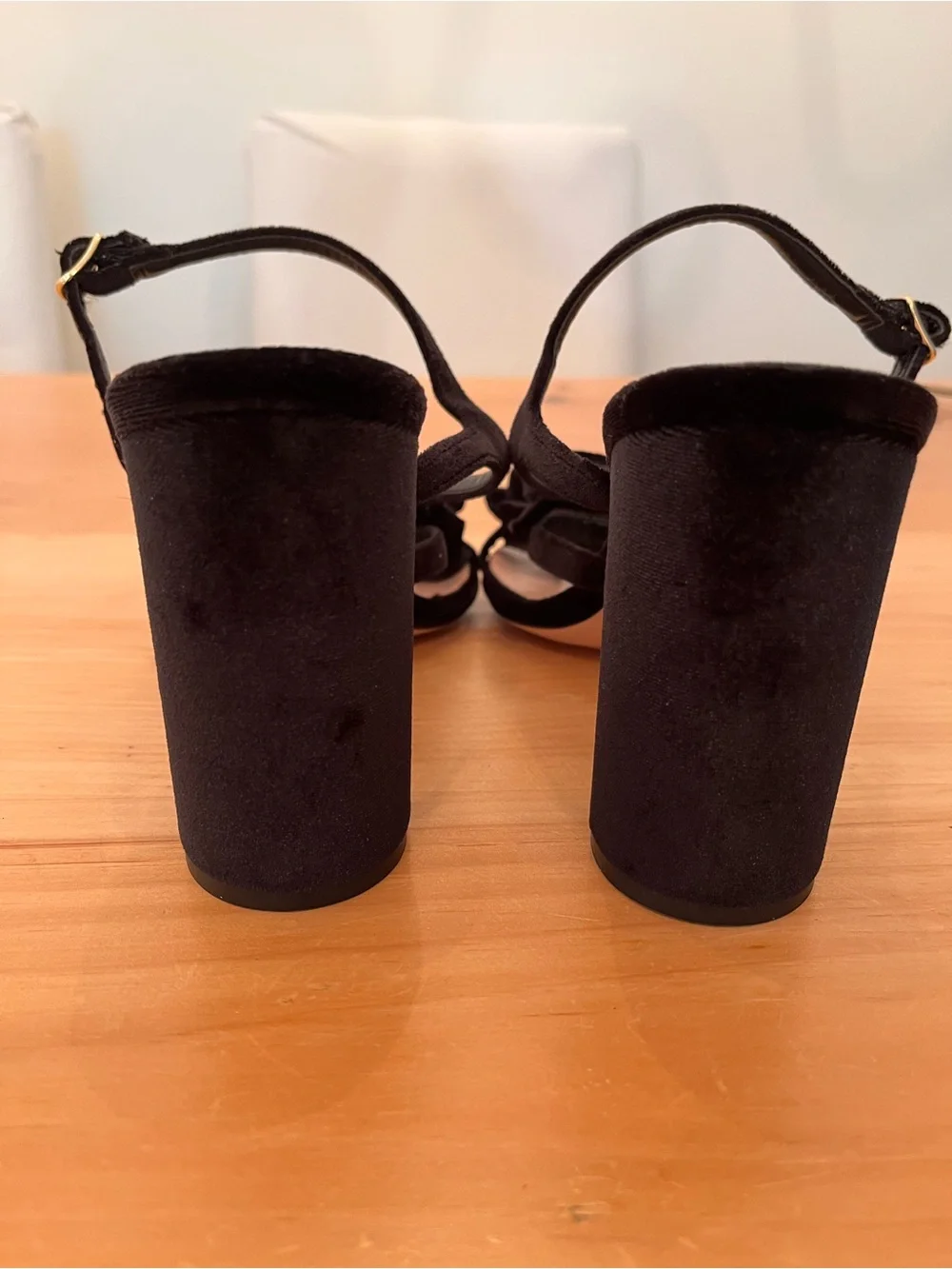 NEW J. Crew Stella Bow Heels Sz 8.5 Embellished Velvet Black Sandals Italy ~$199